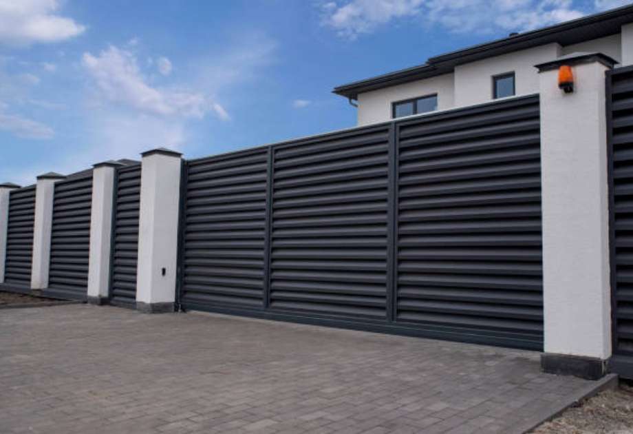 corrugated metal fencing