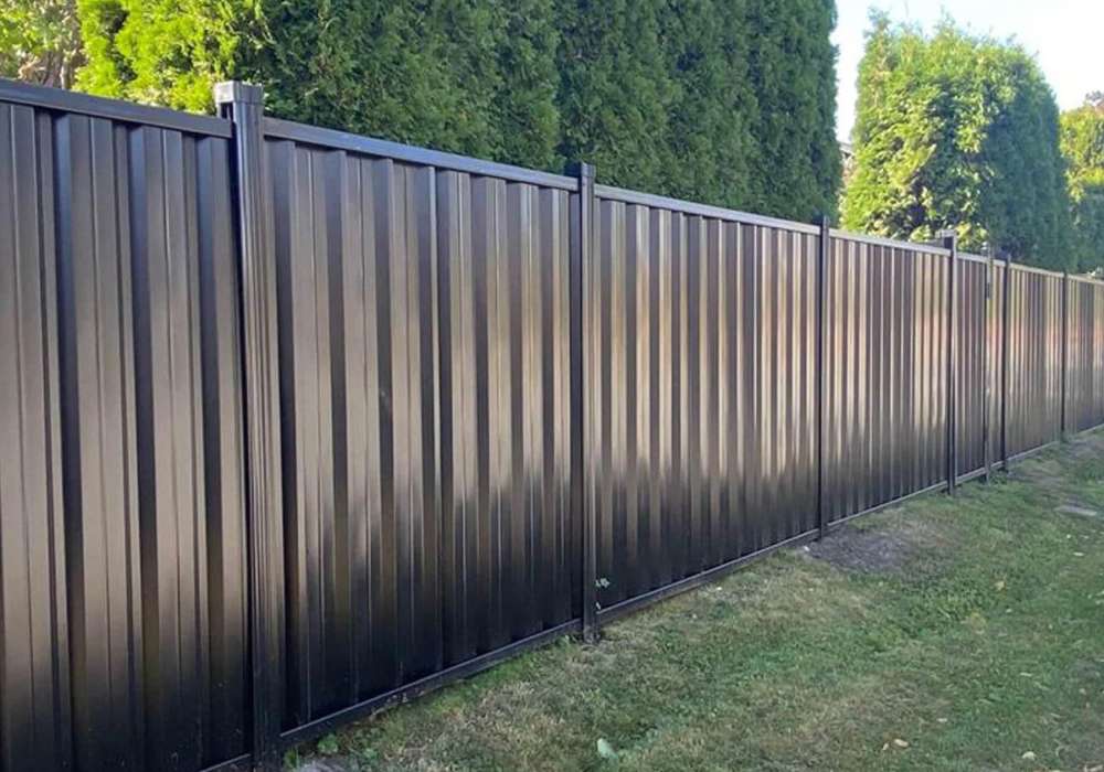 corrugated metal fencing