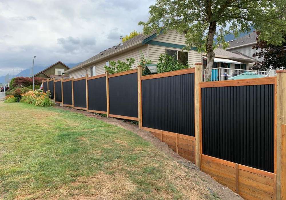 corrugated metal fencing